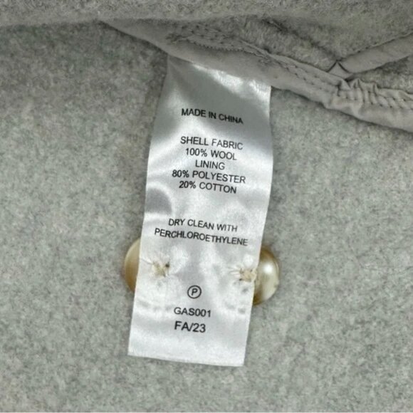 Quince Women’s size Medium Light Gray Boiled Wool Shirt Jacket READ - Picture 10 of 16